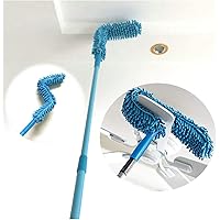 SKYTONE Foldable Cleaning Brush Feather Microfiber Duster Magic Dust Cleaner with Extendable Rod Cleaning Brushes…