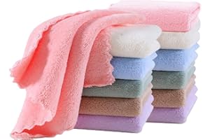 Pfimigh 12 paquetes de pañales para bebés, 25 x 25 CM, pañales de felpa de coral, extra absorbentes y suaves para la piel sensible de los recién nacidos.