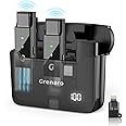 GRENARO Wireless Microphone, Digital Display Charging Case - Wireless Mic for YouTube, 98FT Range 30H Battery Life Lapel Mic for Android/iPhone-3 Level Noise Reduction (Dual Universal-Black)
