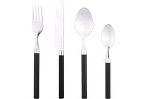 RB RENBERG Q3427 Cuberteria de 24 Piezas en Acero Inoxidable colección Funny Colors, Multicolor