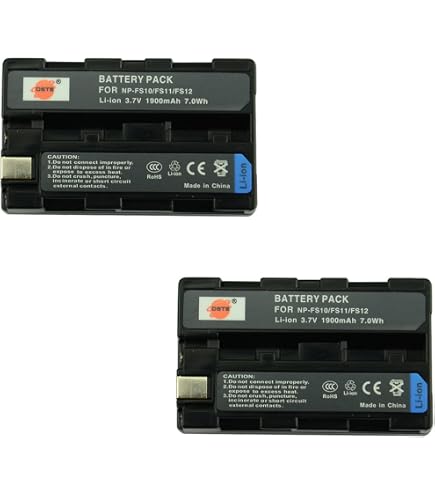 TECHTEK Batteria 2880mAh 3.7V Li-ion Per Sony DCR-PC1, PC2, PC3, PC4, PC5 E TRV1VE – Sostituisce NP-FS20/FS21/FS22
