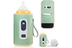 FGEN Baby Flaschenwärmer, Tragbarer Flaschenwärmer, Muttermilch Thermoskanne, Flaschenwärmer mit Temperatur, Erwärmen und Warmhalten von Babynahrung, für Unterwegs und Zuhause
