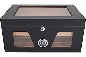 GERMANUS Humidor Cassapanca con finestrella Nero