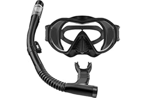 UPHITNIS Masque Plongée Adulte - Anti-Fuite Masque Snorkeling Adulte et Tuba pour la Plongée en Apnée, la Plongée en Apnée, la Natation - Masque Tuba Anti-Buée Champ de Vision Panoramique Unisexe