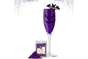 CAPPSTAN UK Twinkle my Drink® Halloween Purple Edible Glitter for Drinks, Cake & Cocktails | Ideal for Halloween Party Decorations | Witchcraft Supplies and Gifts | Purple Edible Glitter | 5g 25 Servings