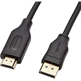 Amazon Basics 6-Feet DisplayPort (not USB port) to HDMI Cable Black