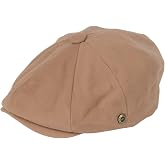 MERCAN TOPTAN Kışlık Y&uuml;n 8 Parca D&uuml;z Renk Model Peaky Blinders Kasket Şapka (Camel, standart)