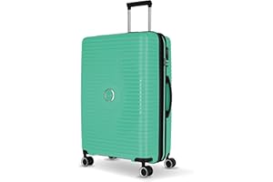 Travelite Orbita Hard Shell Suitcase Set, 4 Wheels, Trolleys with Shatterproof Shell and Practical Inner Dividers, TSA Lock, Green, Case M erw. 67 cm