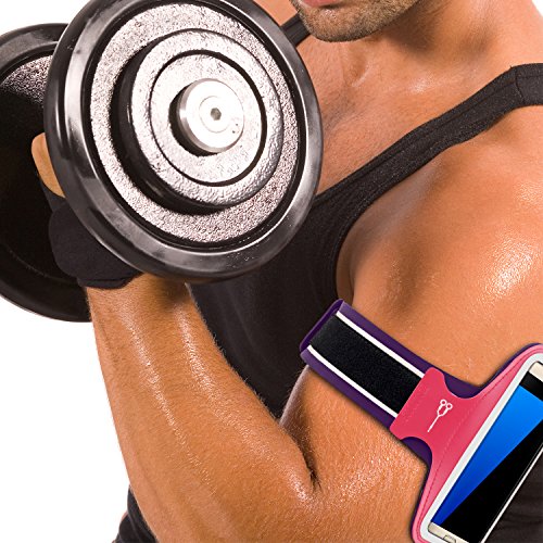 EOTW Brazalete deportivo Samsung Galaxy s6 7 de Neopreno Antideslizante con un bolsillo para tarjetas  llaves  dinero y auriculares  Brazalete movil Ajustable   Prueba de Sudor perfecto para Running F  tbol Pesca Gimnasio Bicicleta Waveboard 