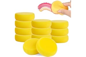KHAOP 12Pack Pottery Sponges Painting Sponge Artist Sponge Round Sponge Craft Sponges Watercolor Sponge for Graffiti Painting Crafts Synthetic Artist Sponges Painting Pottery
