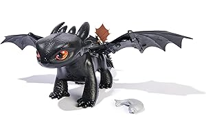 Dreamworks How to Train your Dragon, Interaktive Drachenfigur Ohnezahn mit Licht- und Soundeffekten und Trainings- und Spielfunktionen, Spielzeug für Kinder ab 4 Jahren
