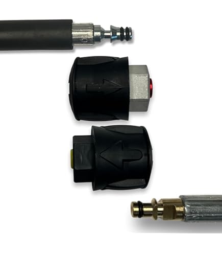 Guarnizioni Bombola Gas Adattatore Baionetta Per Idropulitrici Nilfisk/Gerni Quick - Per Attacco Schiuma 1/4" IG Placca Geberit Nera - Foto 2