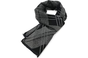 Durio Schal Herren Warm und Weiche Winterschal Herrenschal Gestrickt Plaid Winter Lange Schals