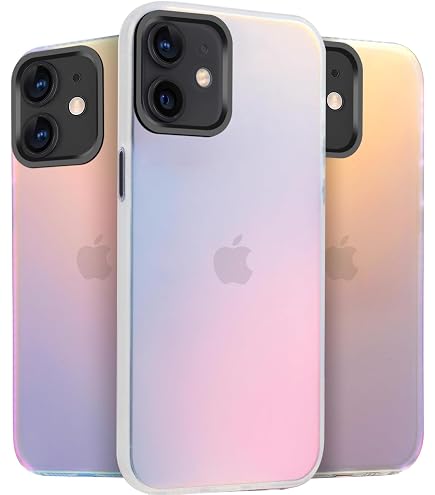 Vauki 2er Set IPhone 12 Mini Hüllen – Stoßfeste Silikonhülle Mit Herz-Design (Schwarz & Weiß)
