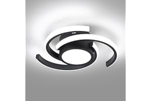 EIDEARAY Modern LED Ceiling Light,33W Black Round Design Ceiling Light LED Flush Mount Ceiling Light for Hallway, Kitchen, Bedroom, Living Room