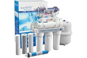 Neues Wasser Group 7 Stufen Umkehrosmoseanlage mit Booster Pumpe Trinkwasseranlage Supreme-RO7 Trinkwasserfilter Osmosefilter Membranfilter Osmoseanlage Wasserfilter Umkehrosmose