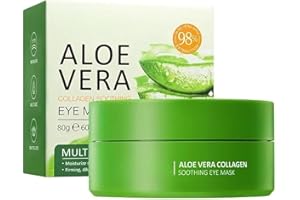 SoGood Essentials Eye Pads Eye Mask – Pack of 60 Aloe Vera Eye Pad with Aloe Vera Extract & Collagen – Against Dark Circles, Eye Bags, Wrinkles & Swelling