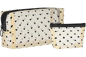 FAVORTALK Small Makeup Bags Purse for Women 2 Pieces Women Makeup Bags Nylon Travel Wash Cosmetic Pouch with Zipper Mini Portable Coin Bag Travel Make Up Pouch for Camping, ZH21310