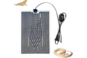 CJBIN Heizmatte Terrarium, 40W Reptil Terrarium Heizmatten, 42x28cm Einstellbar Reptile Wärmekissen für Reptilien mit Temperaturregelung für Schlangen,Eidechsen, Aquarienheizkissen