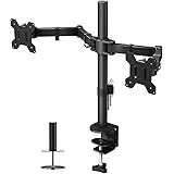 BONTEC Dual Monitor Stand for 13-27 inch LCD LED PC Screens, Ergonomic Double Monitor Mount Stands for Desks, Height Adjustab