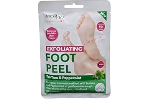V10 Exfoliating Foot Peel Mask Pack of 3 - Tea Tree & Peppermint Infused Foot Mask for Dry Cracked Heels & Hard Skin Removal, Peeling Socks for Callus Treatment & Baby Soft Feet | SterlingSquare