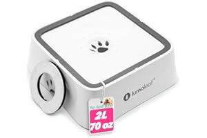 LumoLeaf Miska na wodę dla psa, 2 l, duża pojemność, bez rozlania, antypoślizgowy dozownik powolnego podajnika wody z wymiennym filtrem, miska na wodę dla zwierząt domowych.