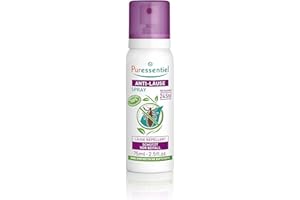 ‎PURESSENTIEL Puressentiel - Anti-Läuse - Kopfläuse Abwehrspray - Kopfläuse & Nissen - Hält Läuse fern und verhindert den Befall - Wirkstoff 100% natürlichen Ursprungs - 75 ml