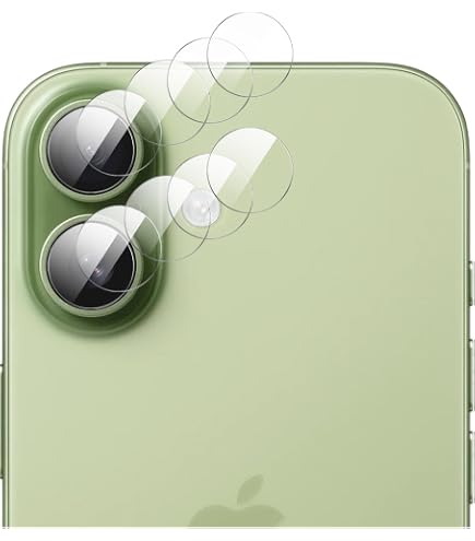 GIOPUEY Pellicola Fotocamera In Vetro Temperato Per IPhone 16e, 4 Pezzi, HD, Anti-graffio E Anti-impronta - 5