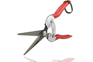 gonicc Tijeras de podar de acero inoxidable para agricultura y jardinería (GPPS-1008), Tijeras de podar y cortar Flores, Tijera de jadin y Vendimia.