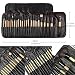Make up Brushes, Cadrim 24 pcs Natural Hair Professional Makeup Brush Set Travel Makeup Brush Kit with Case (burlywood)