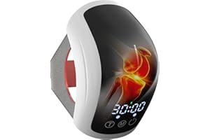iKeener Masaje de rodilla inalámbrico terapia de luz roja para aliviar el dolor de rodilla, soporte de rodilla para ligamento alargado y lesiones musculares