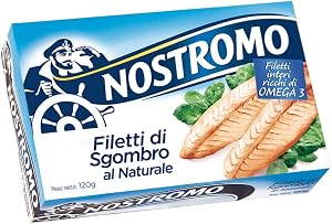 Nostromo Filetti di Sgombro al Naturale 120g – Lattina Singola