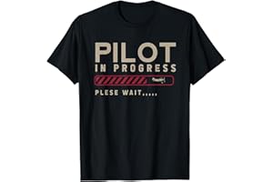 AEROPORTO AEREO COPILOTA REGALO PILOTA Regalo Divertente Aviazione Attendere Prego Futuro Pilota Maglietta