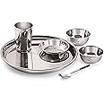 Neelam Stainless Steel 22 Gauge, 6 Pieces Mini Lazer Etching Dinner Set, Ideal Gifting Dinner Set, Ideal for Special Occasions Like Anniversary, Wedding, Housewarming Party, Dishwasher Safe