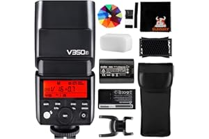 GODOX V350F TTL Camera Flash GN36 1/8000s HSS Speedlight for Fuji Cameras GFX50S X-Pro2 X-T20 X-T2 X-T1 X-Pro1 X-T10 X-E1 X-A3 X100F (V350-F)