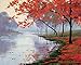 Faim Paintings Canvas Print Of Landscape Art Autumn Leaves - Frameless, 30X24 Inch RS.799.00