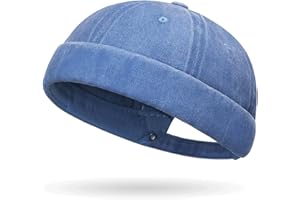 YKDLLF Cotone Cappellino da Portuale Uomo Retro Docker-cap Berretto Docker da Motociclista Cappello Senza Retro Cotone Docker Hat Cappello Senza Visiera Berretto da Portuale Uomo Donna