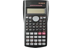 DAKEXIONG KK-82MS-D Calculadora Científica Portátil,Calculadora Funcional Científica de Ingeniería,con 240 Funciones y Pantalla de Dos líneas,para Estudiantes,Maestros,Oficina de Negocios,Casa (Negro)