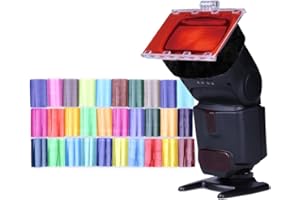 Fomito Flash Speedlight - Kit de filtros de gel para Canon Nikon, Olympus, Pentax, Yongnuo Neewer Godox Speedlite (30 ps)