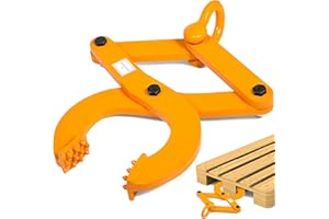 FlowerW Solid Steel Single Scissor Heavy Duty Pallet Puller, 3T/6614Lbs Capacity, 6" Opening x 1/2" Height Jaw for Forklift Truck
