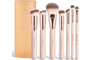 ‎MAANGE MAANGE Pinselset Makeup 7-teiliges Make-up Pinsel für Lidschatten, Blush, Concealer & Foundation, Professionelles Schminkpinsel Set mit Etui