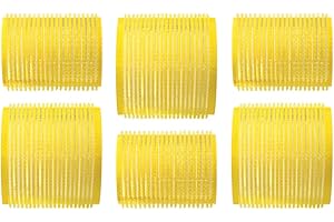 DRYBAR Drybar High Tops Self-Grip Rollers - self-grip rollers, create mega-lift & volume, two sizes; 3 medium & 3 large rollers, great for all hair types, Yellow, 1.0 count, Pack of 6