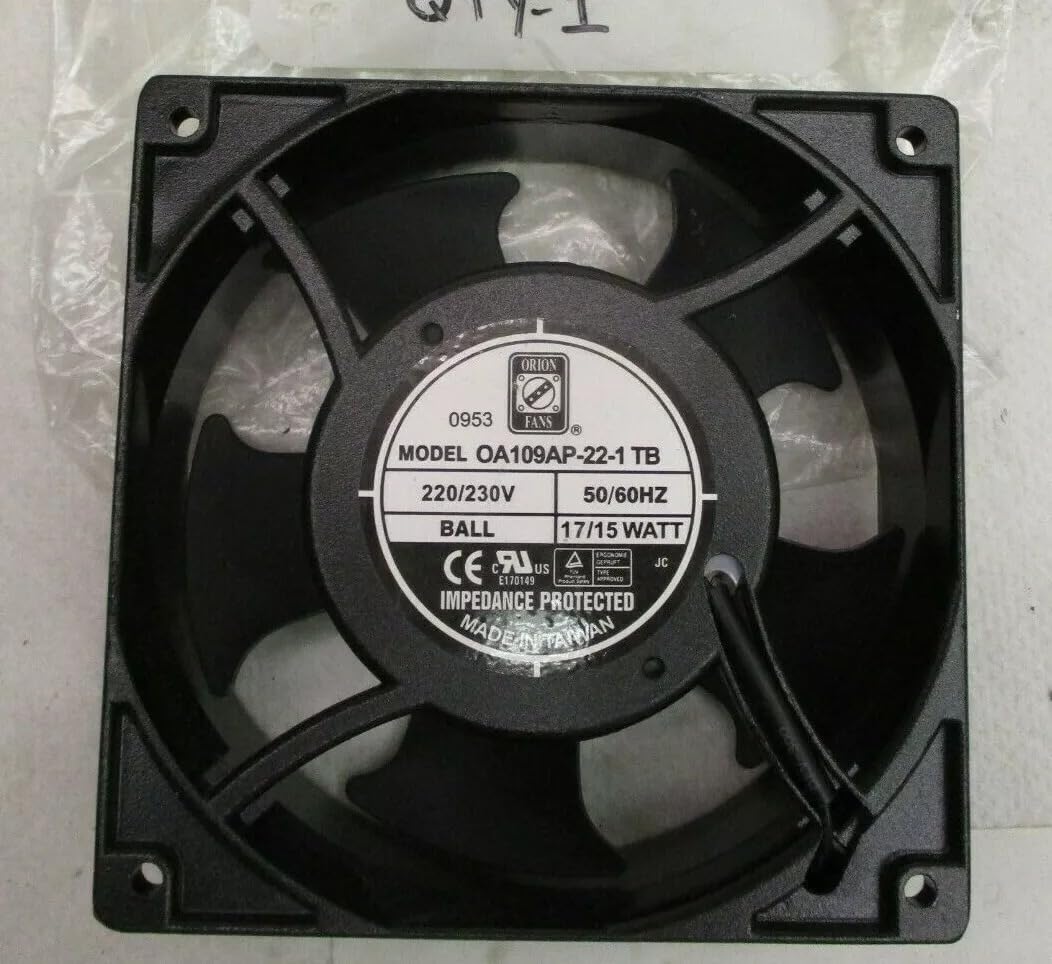 ESHMEET Lighting Hub ORION OA109AP-22-1 TB Axial Fan 230V AC 50/60Hz 0.10/0.09Amp 17/15 WATT DC Brushless Air Cooling Fan 3000 RPM 120 * 120 * 38mm 2-Wire (Metal)