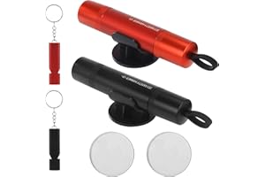 DUBUOZA 2 Pièces Marteau de Sécurité pour Voiture,2 en 1 Ceintures et Marteaux Brise Vitre d'urgence,Marteau Brise Vitre,Outil d'évacuation d'urgence de Voiture, Noir + Rouge