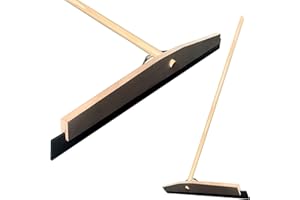 Newman and Cole Wooden Floor Squeegee Heavy Duty for Industrial Cleaning | Large Squeegee Broom with 120cm Wooden Handle | Wet Room Floor Cleaner, Warehouse, Patio and Swimming Pool Squeegee (36-inch)