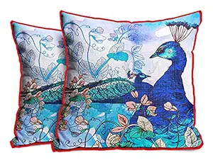 DreamVio Jute Exclusive Decorative Throw/Pillow Covers, Cushion Covers for Living Room, Bed Room, Sofa,Chairs Pack/Set of 2 (Multicolour, Size 12 x 12 Inches)