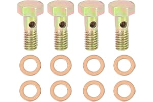 X AUTOHAUX 4 set M6 x 1,0 mm ihåliga skruvar bromsskruvsadapter metrisk gänga