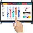 ELECROW For Raspberry Pi Screen, 7 Inch Touchscreen Monitor 1024X600 IPS LCD Small Monitor Compatible with Raspberry Pi 5, Raspberry Pi 4, Raspberry Pi 3, Windows PC