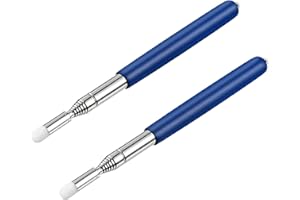 Quesuc 2 Pieces Telescoping Pointers, Classroom Whiteboard Teacher Pointer Retractable Presentation Teaching Pointer Stick for Teachers (Blue)