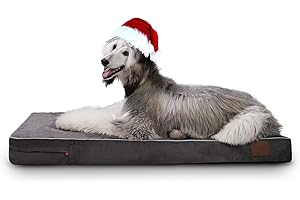 LaiFug Orthopedic Memory Foam Pet(116x 69x 11cm,Slate Grey)/Dog Bed with Durable WaterProof Liner and Removable Washable Cover